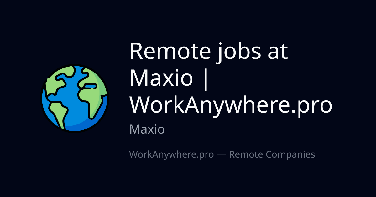 Remote Jobs At Maxio WorkAnywhere pro remote-jobs-at-maxio-workanywhere-pro
